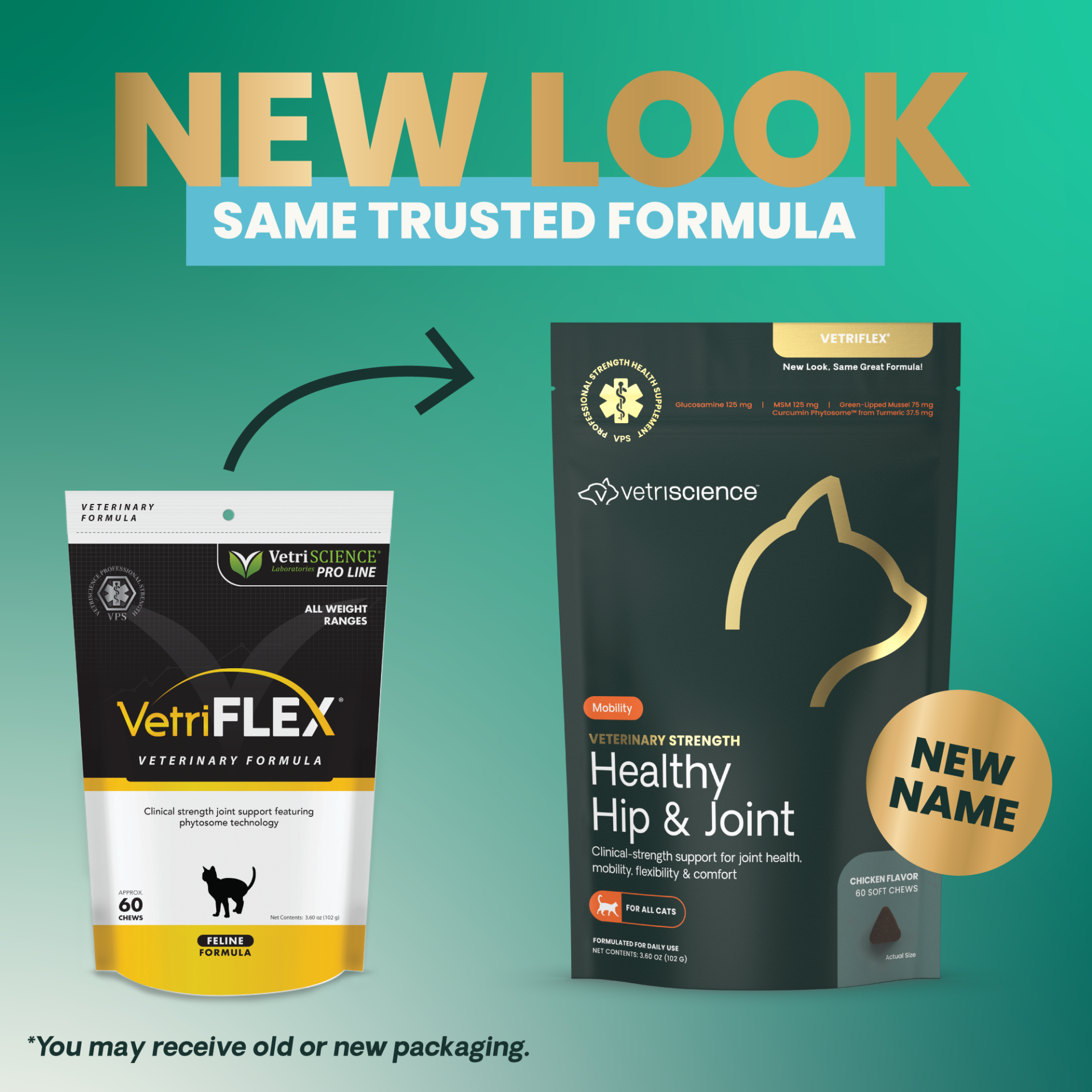 Veterinary Strength Healthy Hip & Joint for Cats, 60ct