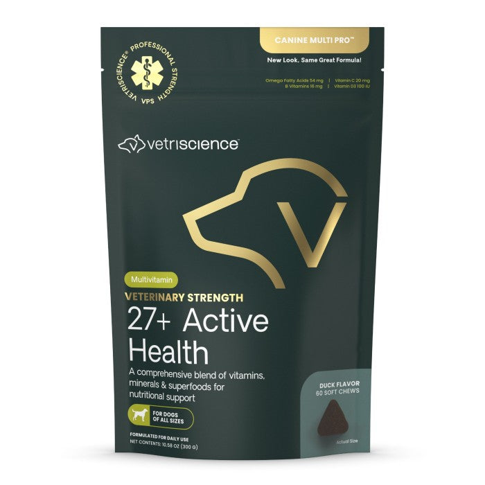 Veterinary Strength 27+ Active Health Soft Chews for Dogs 60 Count Bag