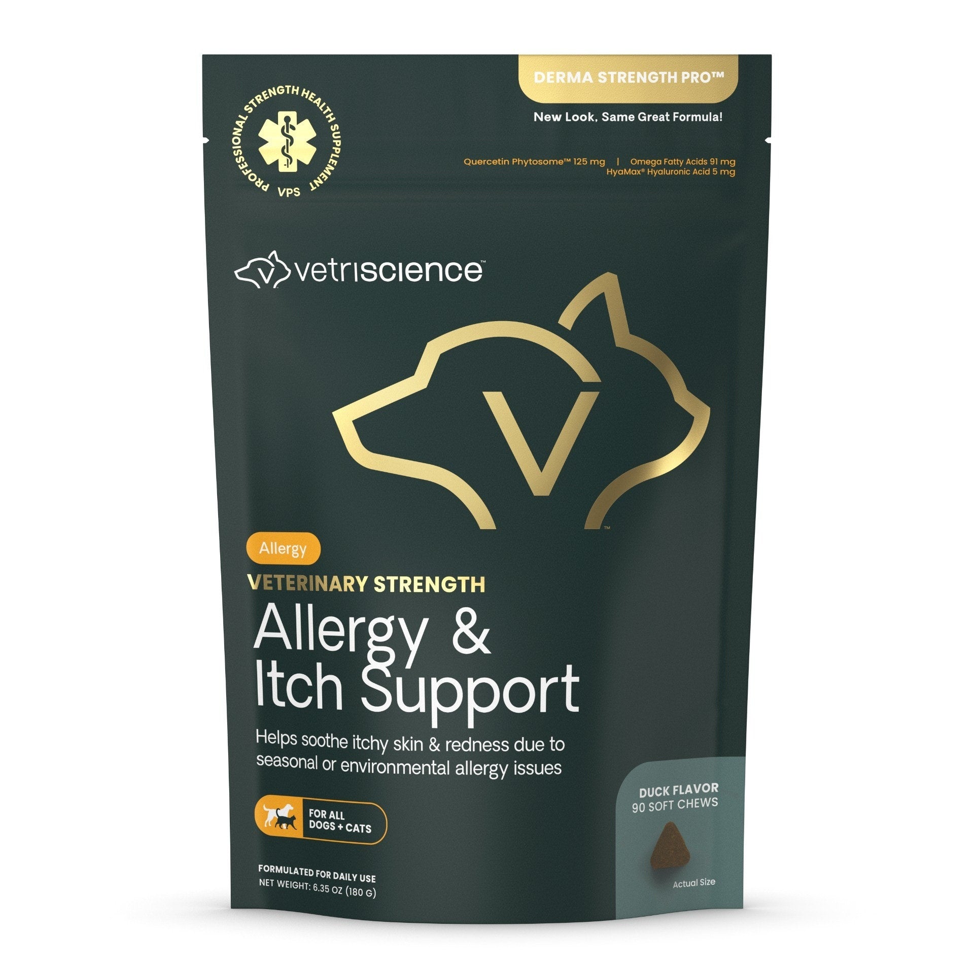 Veterinary Strength Allergy & Itch Support for Cat & Dogs, 90ct bag