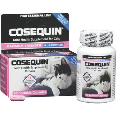 Nutramax Cosequin Maximum Strength Plus Boswellia Joint Supplement for Cats, Sprinkle Capsules: 60 Count