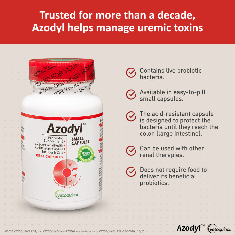 Azodyl Renal Support Supplement for Dogs and Cats, 90ct