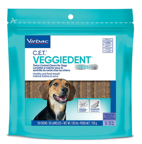C.E.T.® Veggiedent® Fr3Sh® Tartar Control Chews For Dogs, 30ct