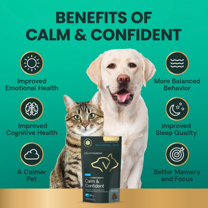 VetriScience Max Veterinary Strength Calm & Confident (Composure Pro) Soft Chew for Dogs & Cats