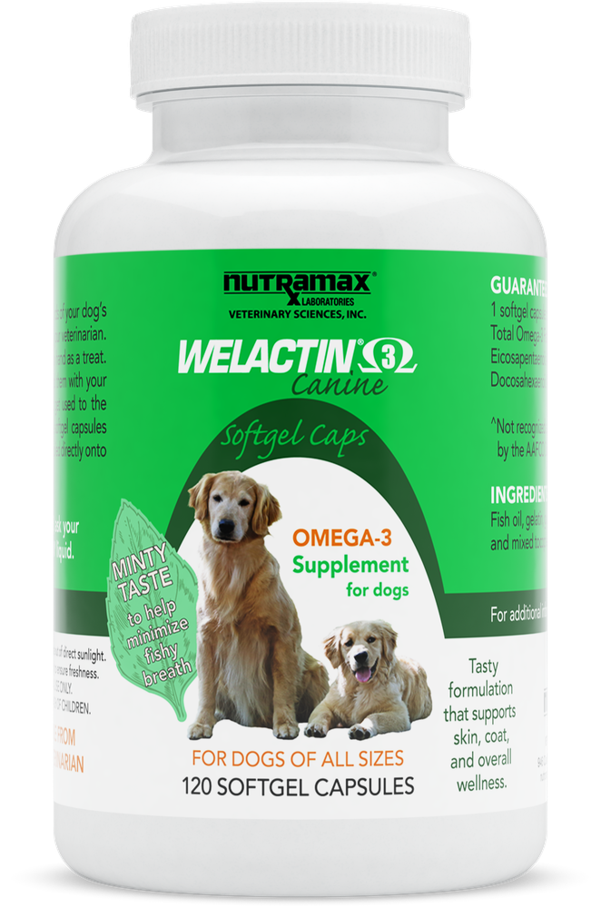 Nutramax Welactin for Dogs Softgel Capsules, 120ct
